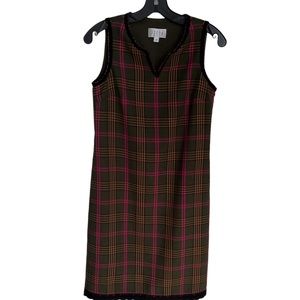 PLAID SLEEVELESS DRESS